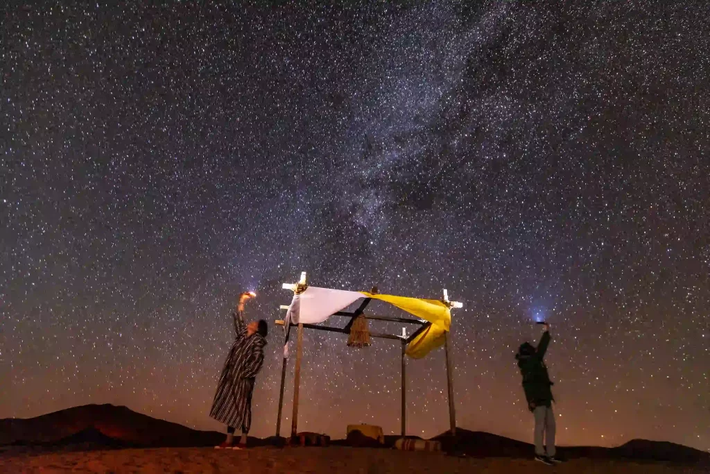 Desert Camp by Night Stars