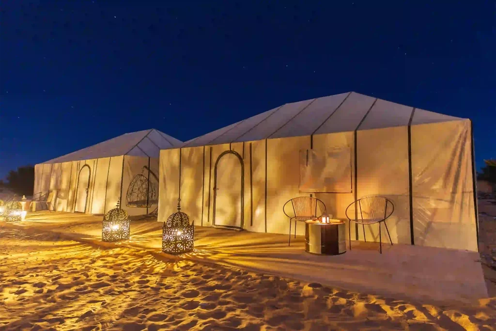 Desert Camp by Night Tent